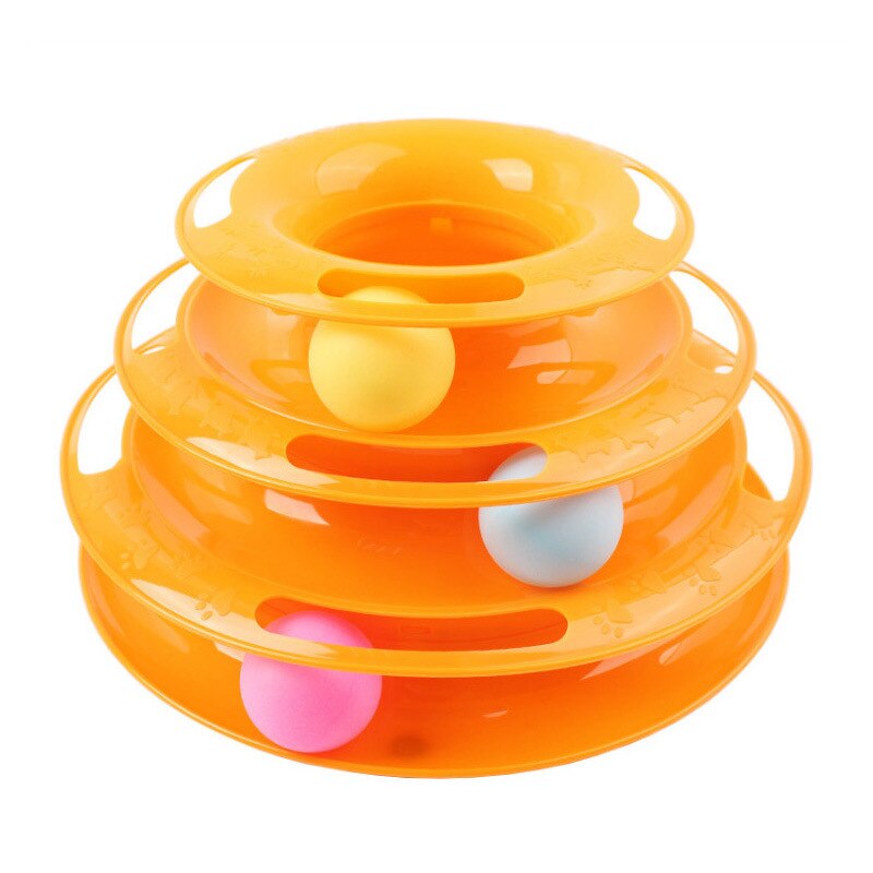 3 Levels Cat Toy Roller