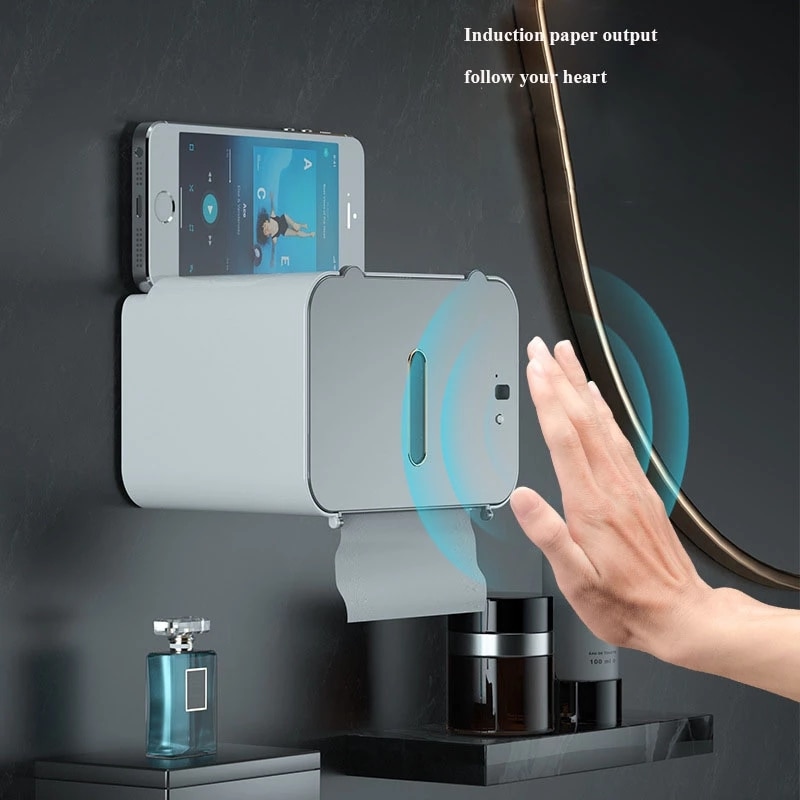 Convenient Wall-Mounted Toilet Paper Holder with Automatic Dispenser