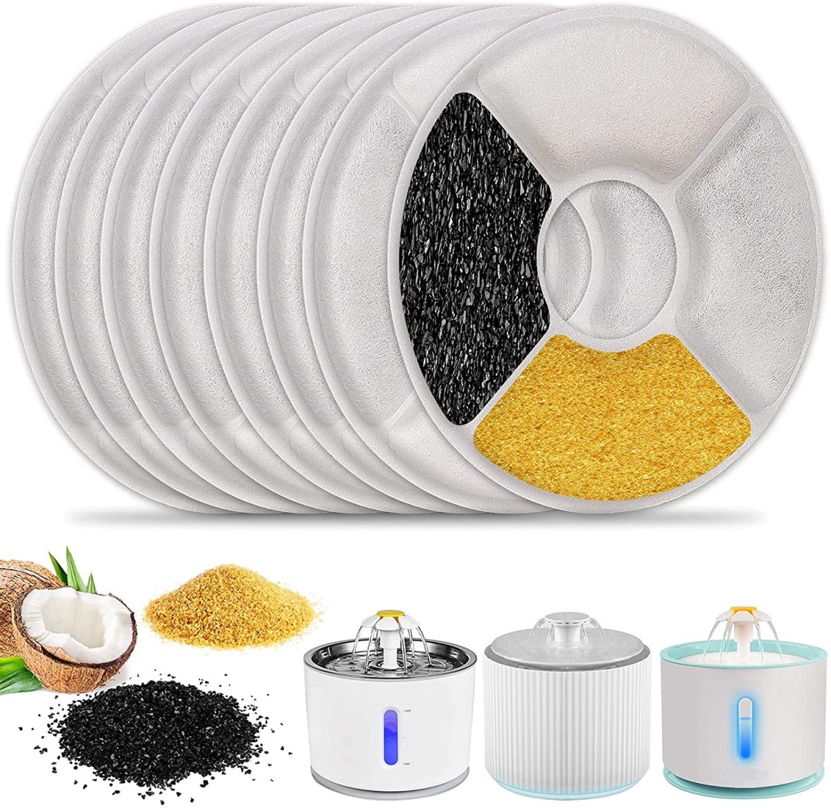 Activated Carbon Filter Replacements For Flower Cat Fountain